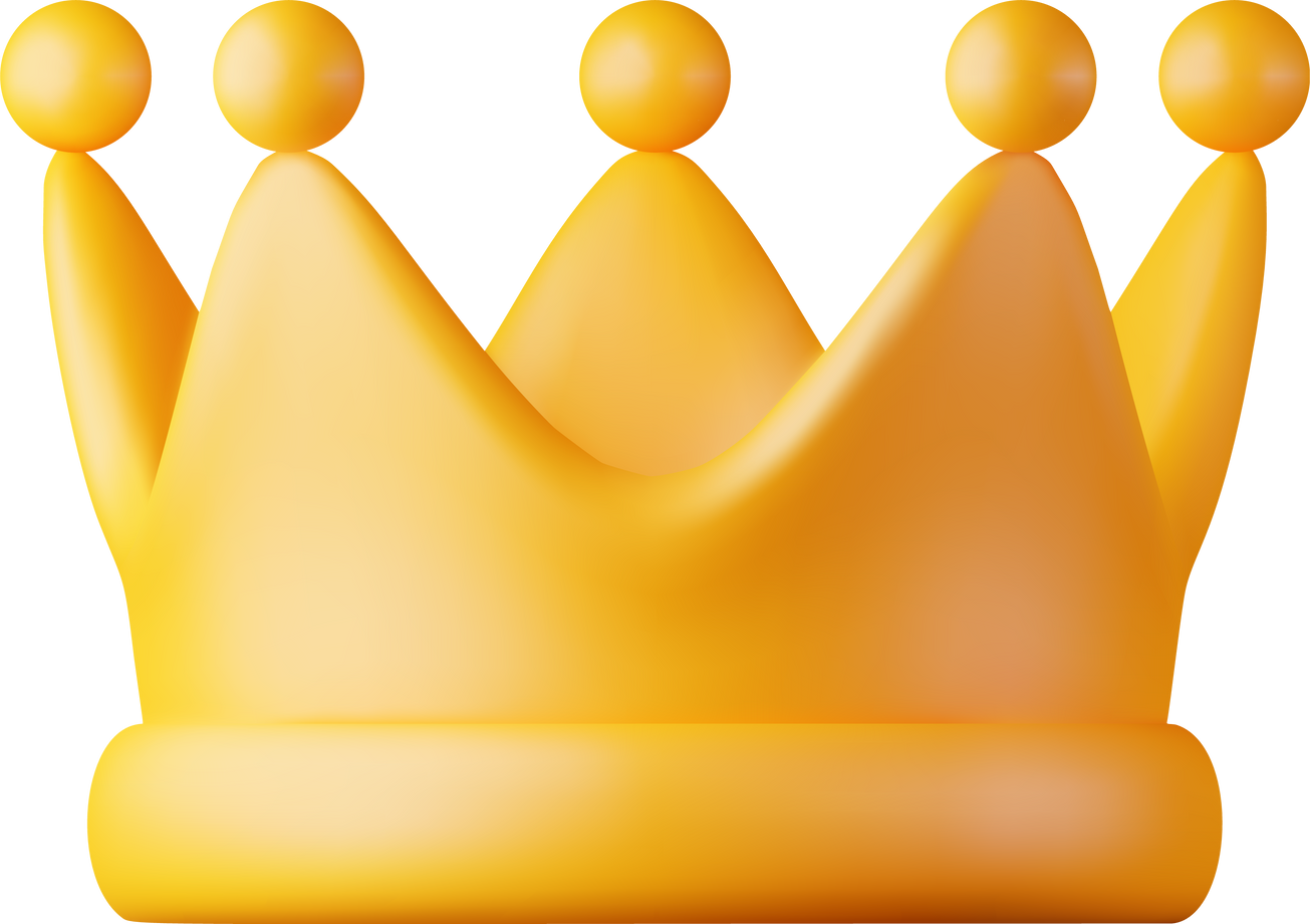 3D Gold Crown Icon